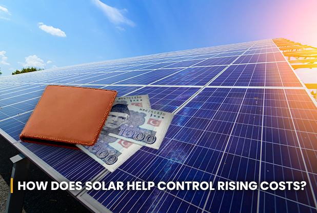 How does solar help control rising costs